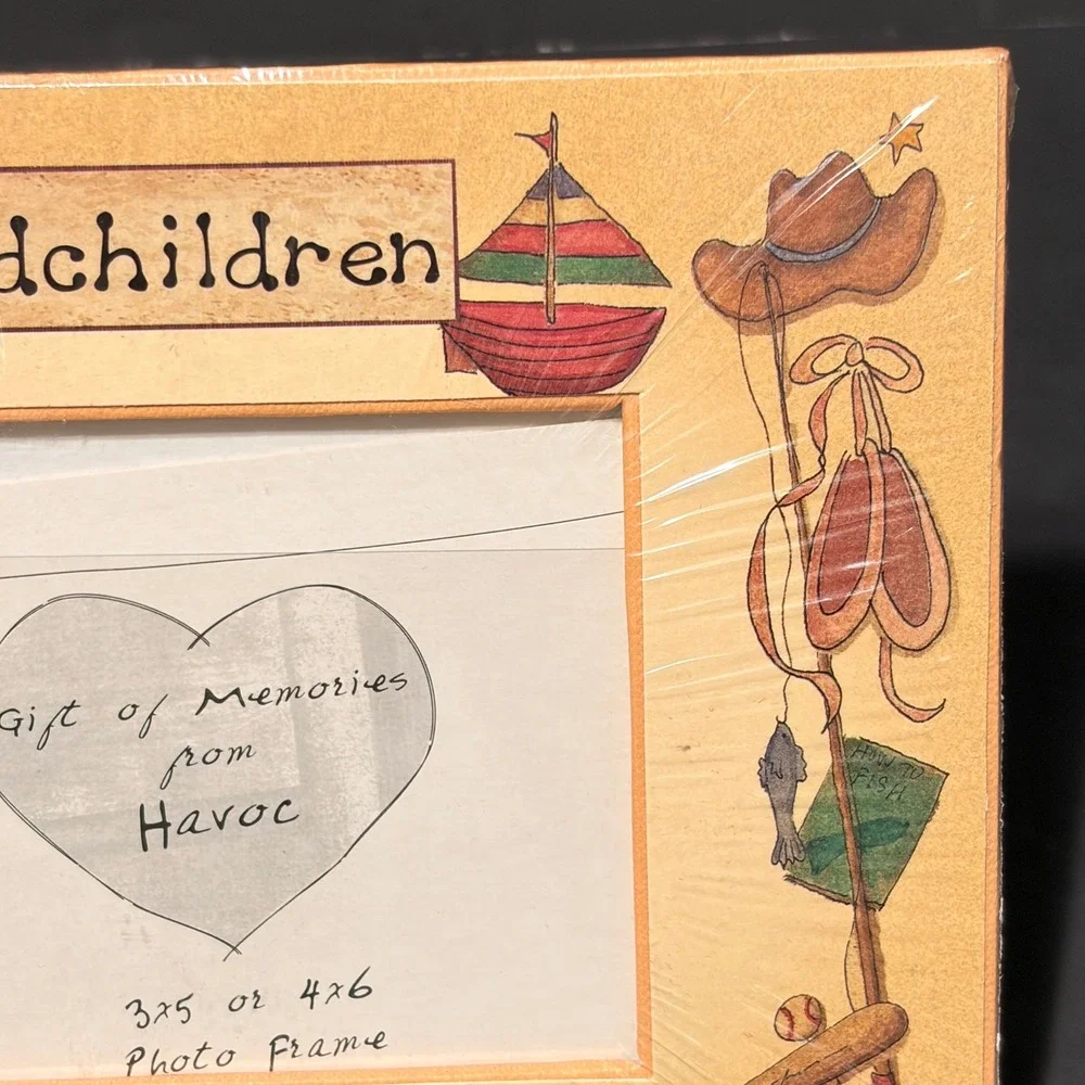 Havoc Publishing Grandchildren Photo Frame L Spivey 3x5 4x6 Vintage Art NIP